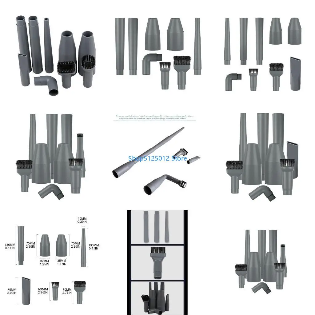 G8TC Vacuum Cleaner Accessories Multi-functional Corner Brush Set Plastic Nozzle 9pcs