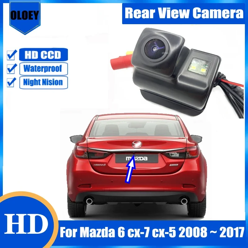 

Для Mazda 6 cx-7 cx-5 2008 2009 2010 2012 2013 2014 2015 2016 2017 HD камера заднего вида ночная резервная камера заднего вида багажник