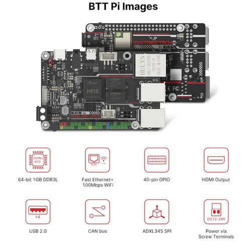 Imagen 2 del producto Placa BIGTREETECH PI V1.2 de 64 bits, ordenador de placa de Cortex-A53 de cuatro núcleos VS Raspberry Pi Orange PI, actualización para impresora 3D Klipper