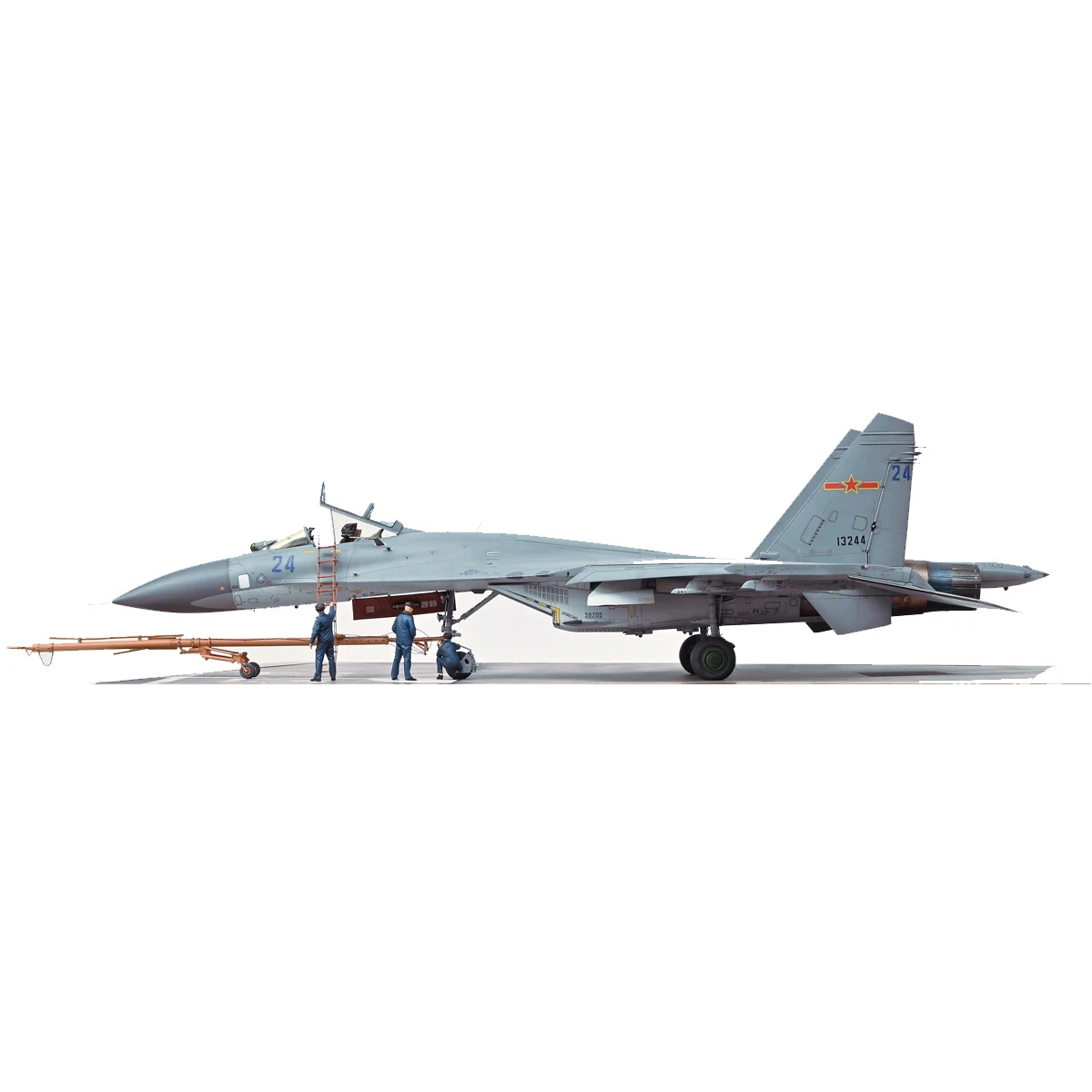 مجموعة نماذج الجدار العظيم S4818SP 1/48 Su-27 Flanker-B مقاتلة مقعد واحد نوع الذكرى الخامسة عشر محدودة مع الطيارين #6