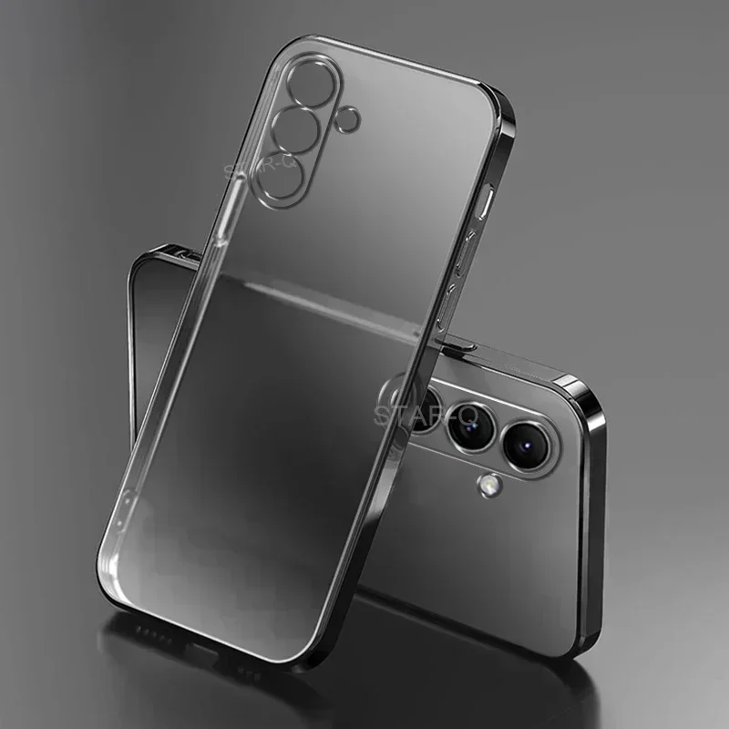 Luxury Transparent Plating Case For Samsung Galaxy A14 A34 A54 A23 A13 A53 A33 4g 5g 2023 Silicone Back Cover A 14 54 34 13 53