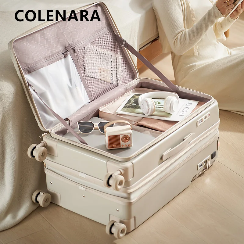 

Дорожный посадочный бокс COLENARA для багажа, 20 дюймов, 24 дюйма, 26 дюймов, 28 дюймов, посадочный бокс для ПК, большая вместительная тележка с колесиками, чемодан на колесиках