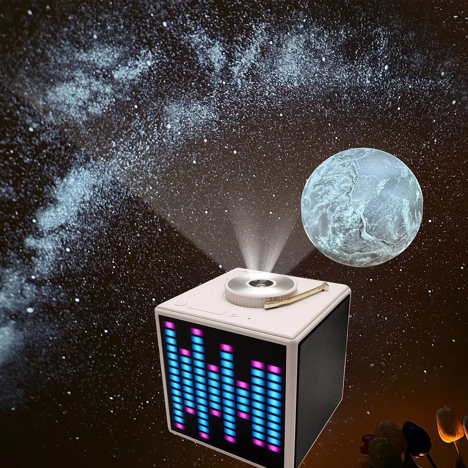 

HD Earth Moon Saturn Galaxy music Projection Led Lamp Tilt angle USB Starry Sky Projector Night Light For home LivingRoom