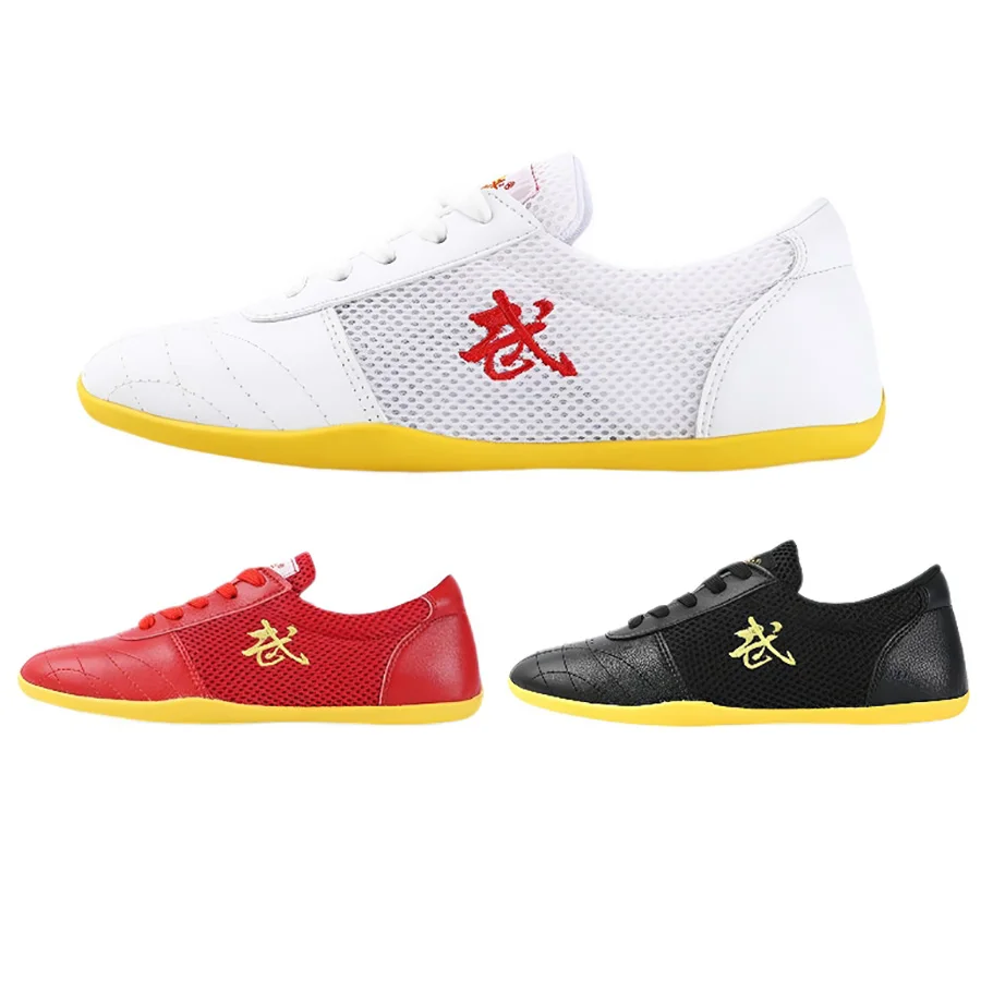 USHINE PU  Kids Kung Fu Shoes Chinese Martial Arts Wushu Taichi Footwear for Men Women Children Taiji Training Sneakers