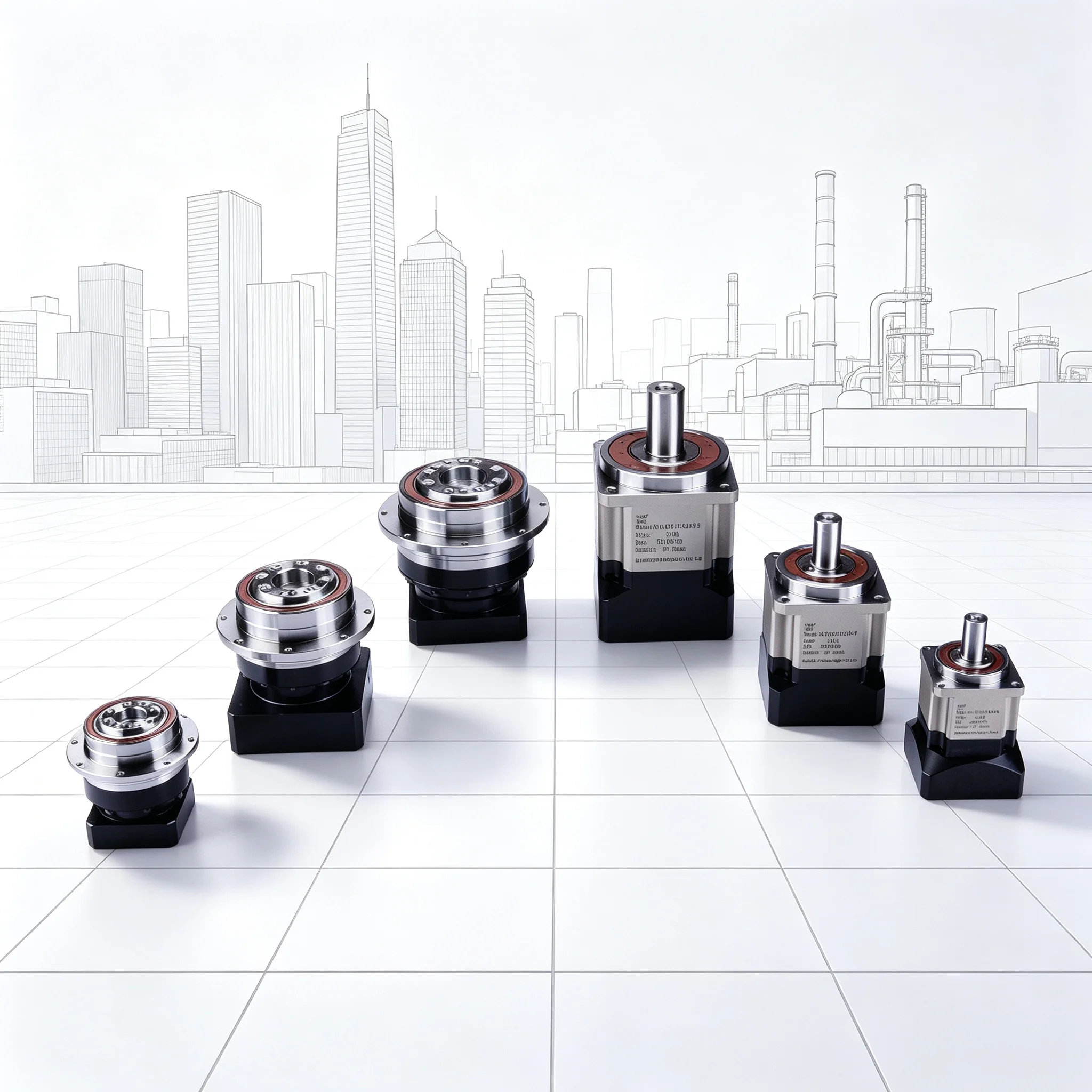 CNC Precision Stepper Motor Planetary Gearbox with 20:1 Ratio 4000-8000 RPM Input Speed for Industrial Automation Farm Machinery