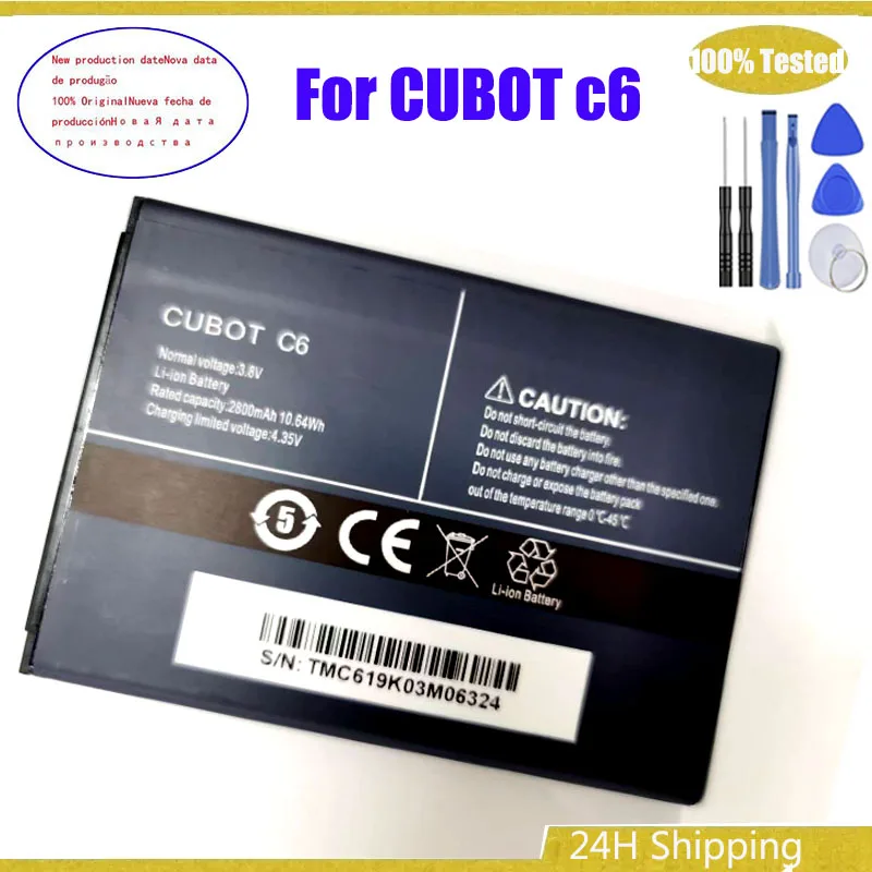for CUBOT J7 battery 2800mAh New production Date High capacity Long standby time for CUBOT C6 J7 battery batteria