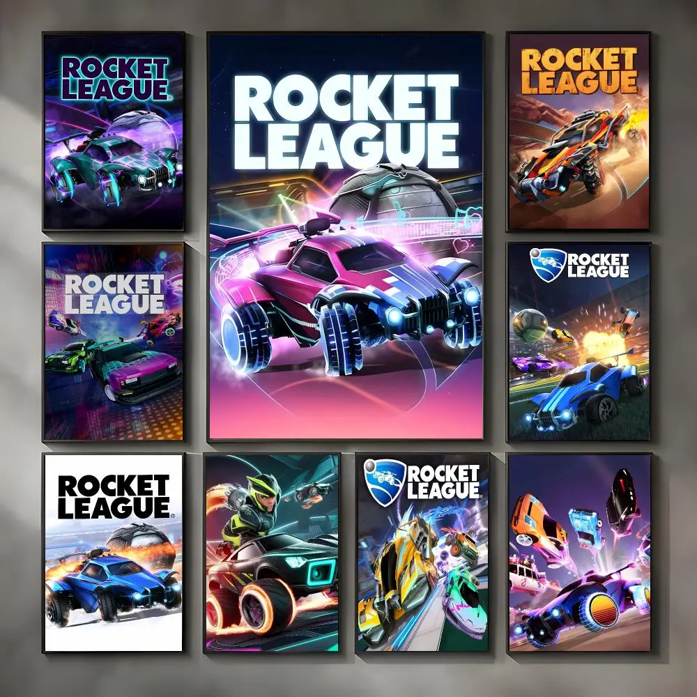 Dynamic Video Game R-Rocket League Poster Modern Interior Wall Decor & Trendy Home Highlights