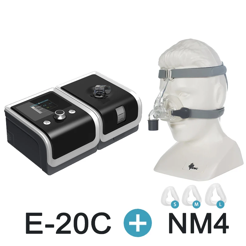 BMC 家庭用 CPAP マシン E-20C いびき防止用マスクと加湿器付き固定