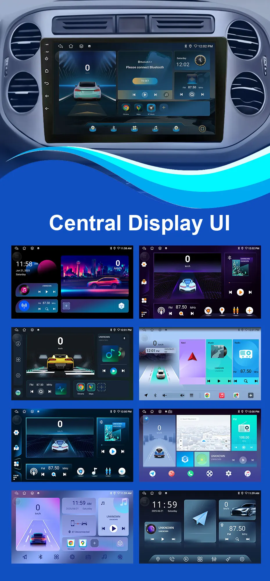 Auto-Radio Android 16 für Ford Ka 2008 - 2014 Carplay Multimedia-Player Stereo GPS Haupteinheit DSP BT WiFi 4G Split-Screen IPS – Detail 21