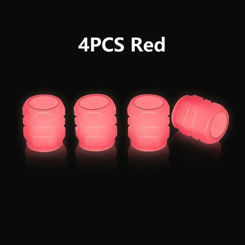 Universal Luminous Tire Valve Cap Fluorescent Car Wheel Hub Cover Dust-proof Decorative Motorcycle Bicycle Wheel Halloween Decor