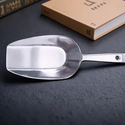 

Aluminium Alloy Ice Scoop Food Shovel Multipurpose Thick Rim Design Ergonomic Handle Ice Cube Shovel Kitchen Bar