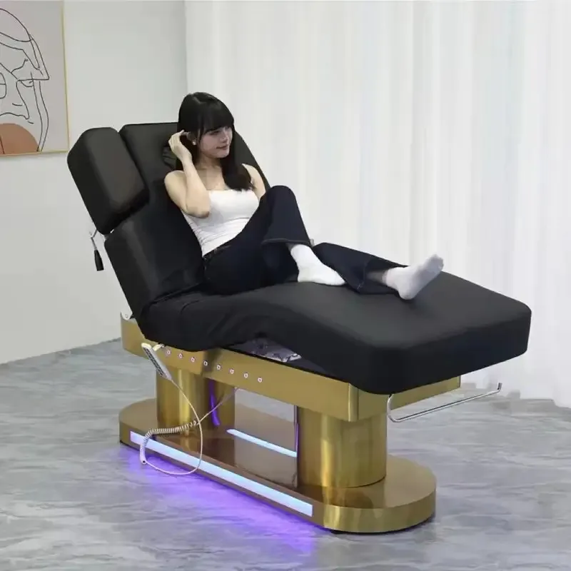 Luxury 4 Motors Eyelash Bed Heating Tilting Salon Facial Spa Medical Massage Treatment Table