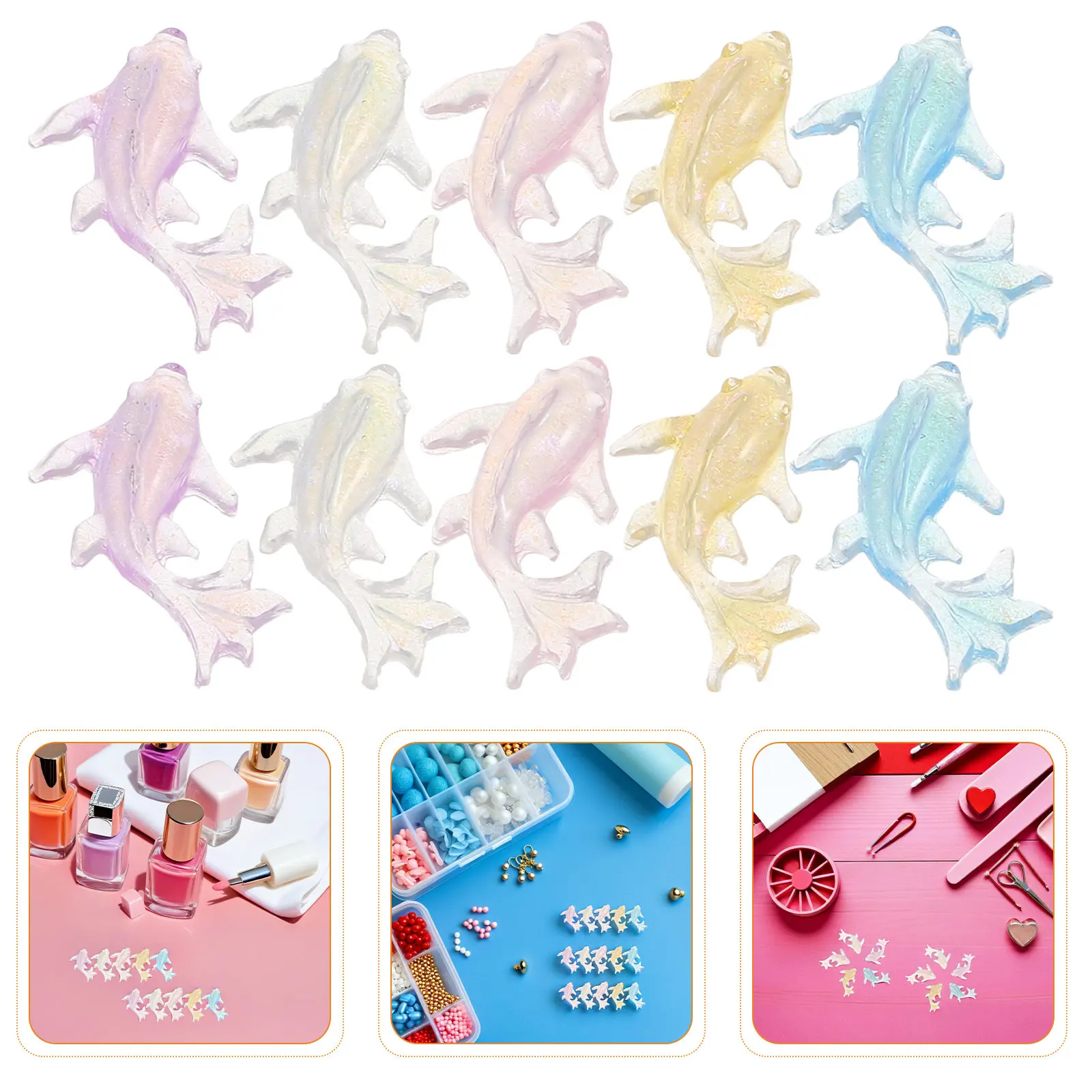 

250 шт. украшений для ногтей в виде дельфинов, пляжные шармы, декоративные элементы для маникюра, аксессуары для ногтей, художественные украшения