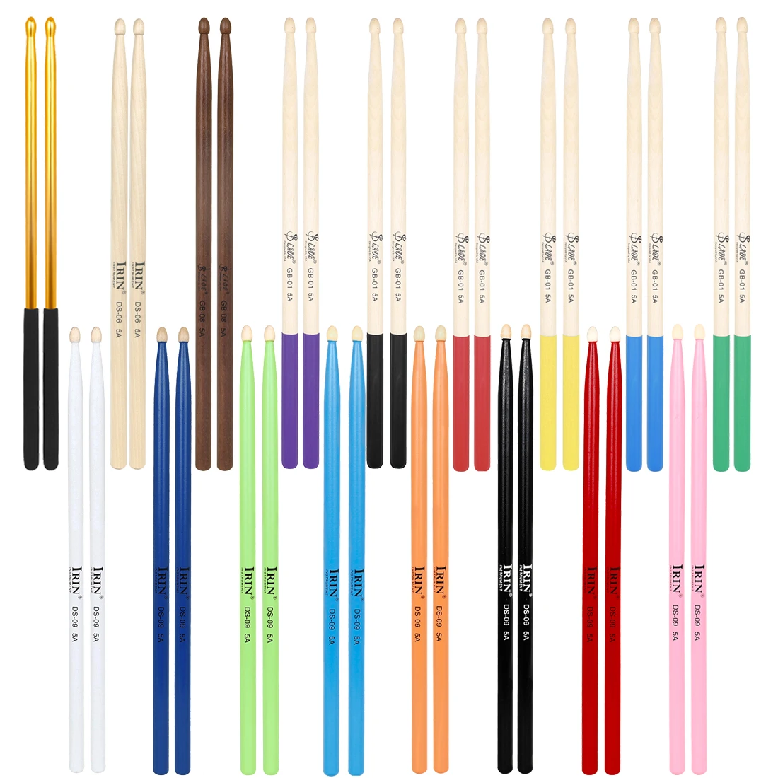 5A Drumstick Maple Drum Sticks DS-09 Multicolor Drum Mallets Professional Percussion Musical Instrument Parts Drums Accessories
