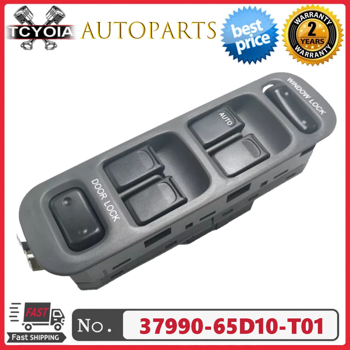 High Quality Brand New Electric Power Window Control Switch 37990-65D10-T01 for 1999-2006 Suzuki Grand Vitara XL7