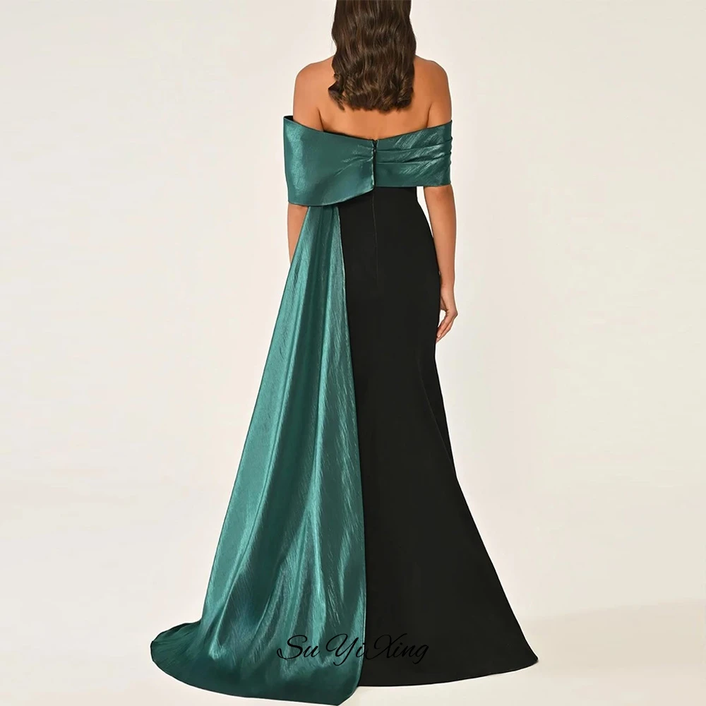 

Customized Sparkly Crystal Vestido De Festa Off the Shoulder Organza Evening Dress Elegant Mermaid Jersey Homecoming Dresses