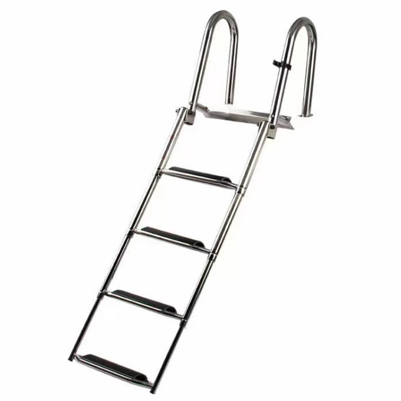 Imagen 6: Escalera marina de acero inoxidable 316, escalera oculta plegable y retráctil de 4 secciones.