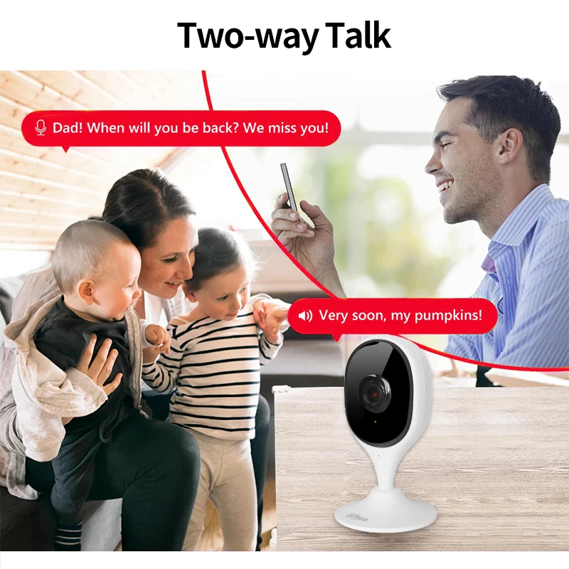 Dahua 5MP Indoor Cube Camera WiFi 6 Baby Monitor Human & Pet Detection Magnetic Base Abnormal Sound Alarm Two-way Talk IR10m C5A