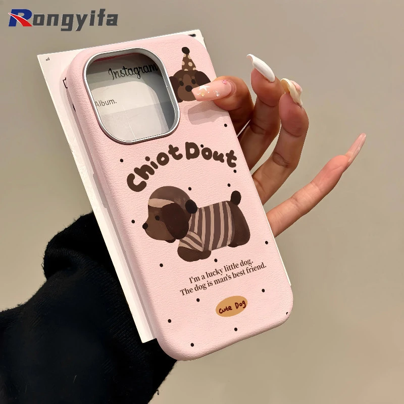 

For OPPO A80 A60 A40 A40M A3 Pro A3X A59 2023 A78 A79 A58 5G 4G Phone Case Cute Leather Nightcap Dachshund Soft Cover