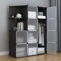 Multifunktions Hause Schlafzimmer Möbel Schrank Falten Lagerung Dressing Kleiden Schrank Tuch Partition Rack Kunststoff Kostenloser Versand