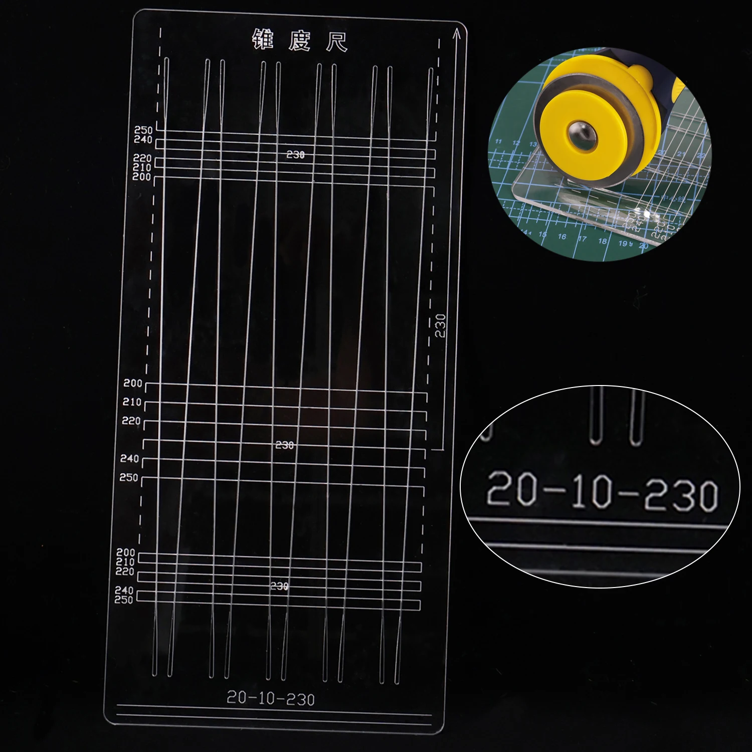 

20-10-230 Specification, DIY Rubber Roll Cutting Ruler, Standard Rubber Band Cutter, Slingshot Rubber Band Making Tool