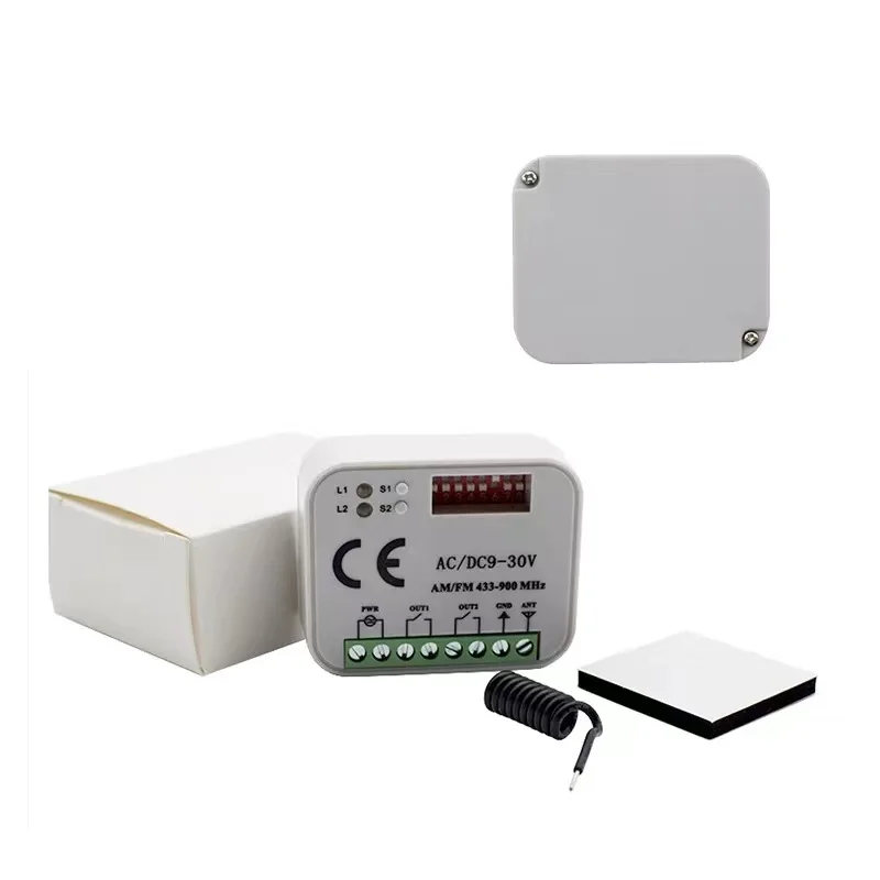 RX-MULTI Receiver Controller AC/DC 9V-30V 2CH 300MHz to 868MHz 433MHz Garage Door Opener / Gate Remote Control Receiver Switch