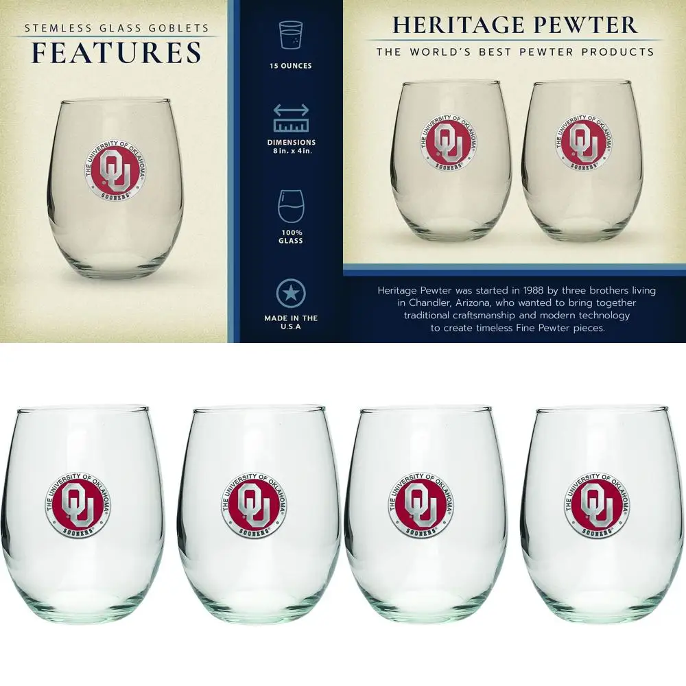 

Набор из 2 бокалов на ножке - винные бокалы объемом 15 унций, искусно изготовленная посуда из оловянного стекла