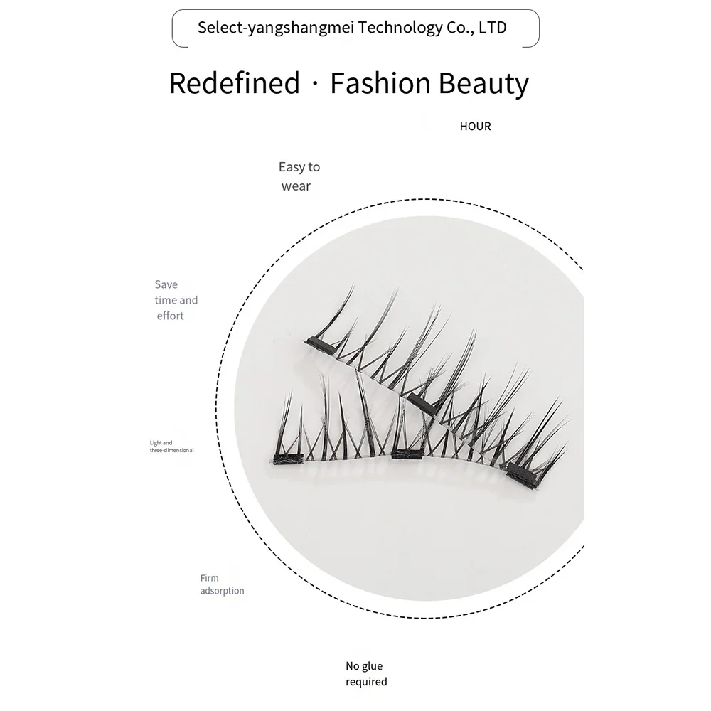 Magnetyczne sztuczne rzęsy naturalny efekt wielokrotnego użytku sztuczny magnetyczne rzęsy bez narzędzia do makijażu kleju