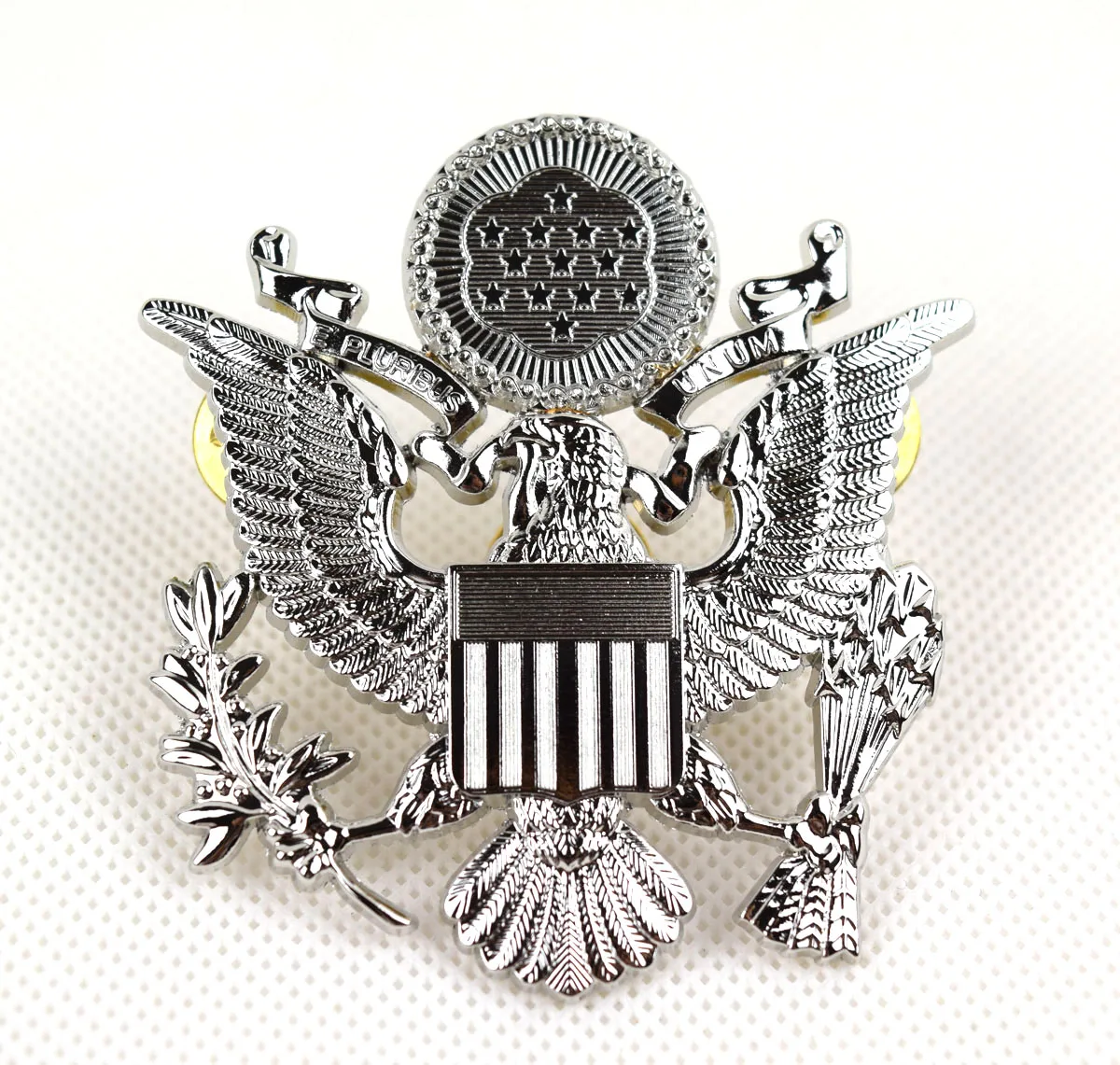 

Replica US WWII Officer Cap Eagle Badge Insignia Silver