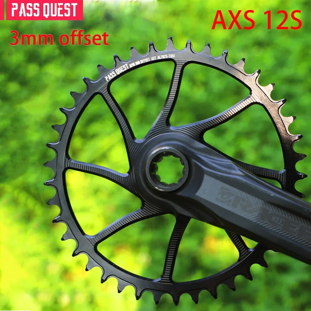 PASS QUEST Narrow Wide Direct Mount AXS Bicycle Chainring 3mm Offset 28/30/32/34/36/38T for E-STON Raceface ChainWheel