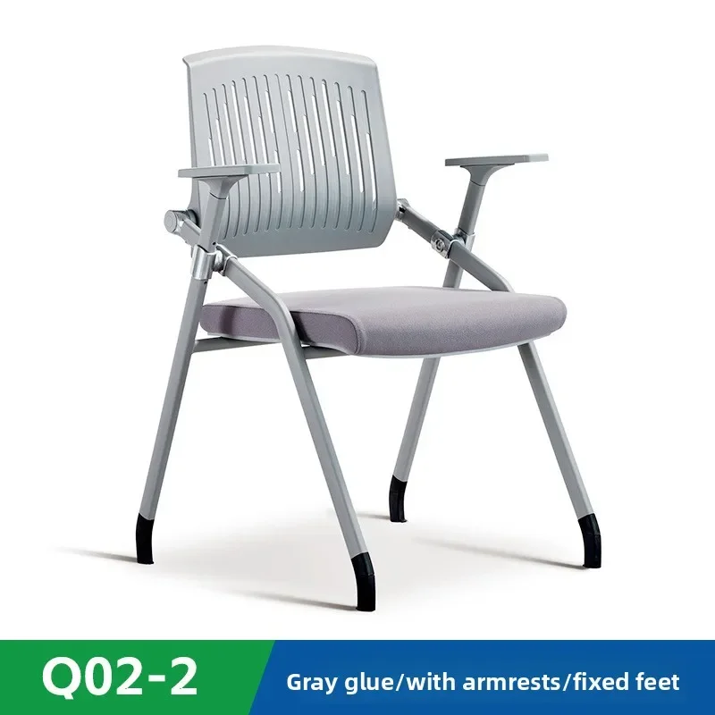 Foldable training table and chair integrated staff mesh conference chair training chair with writing tablet solid