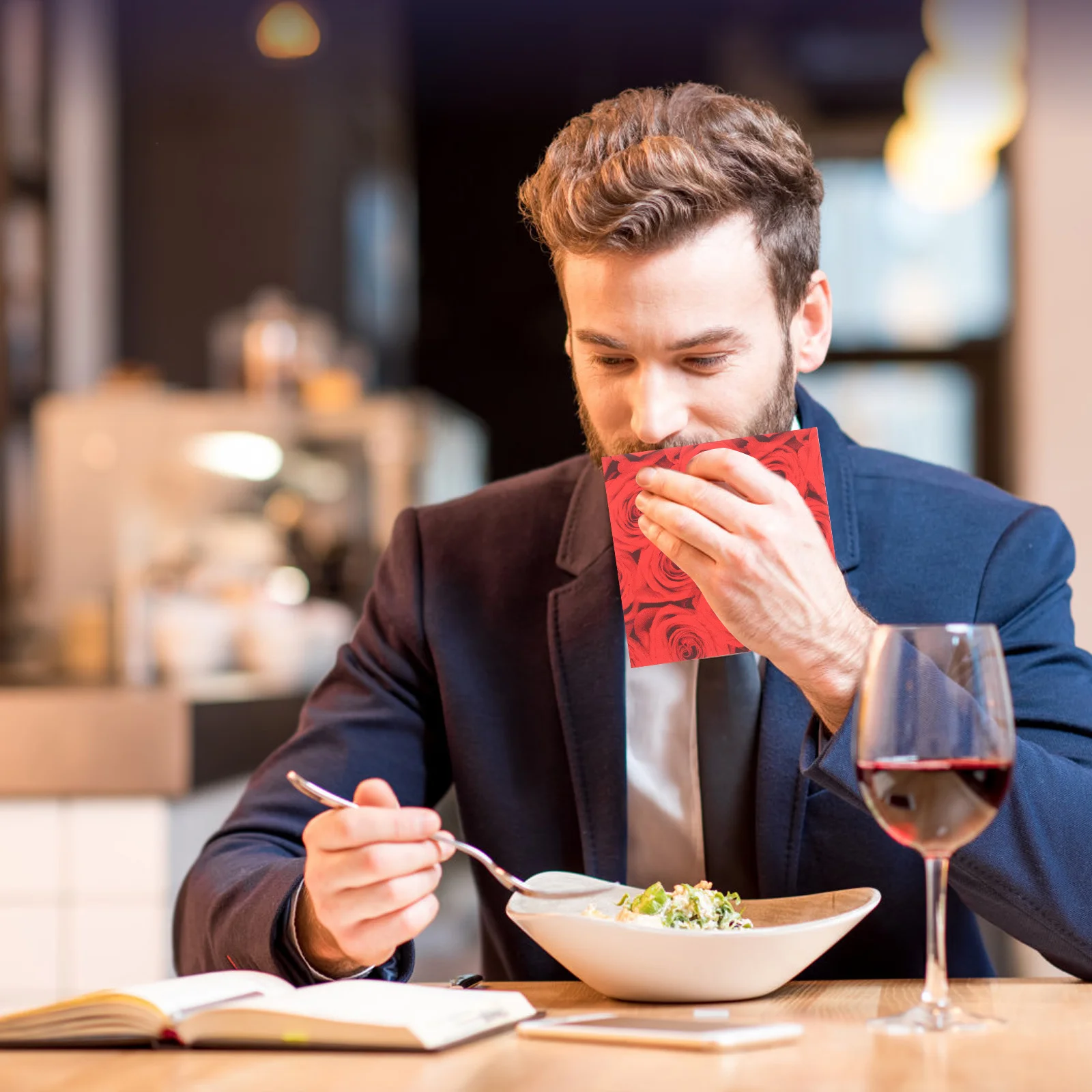 

20 Sheets Red Rose Disposable Napkins Party Supplies Paper Towels for Valentine Perfect Party Napkin Napkins Paper Towel