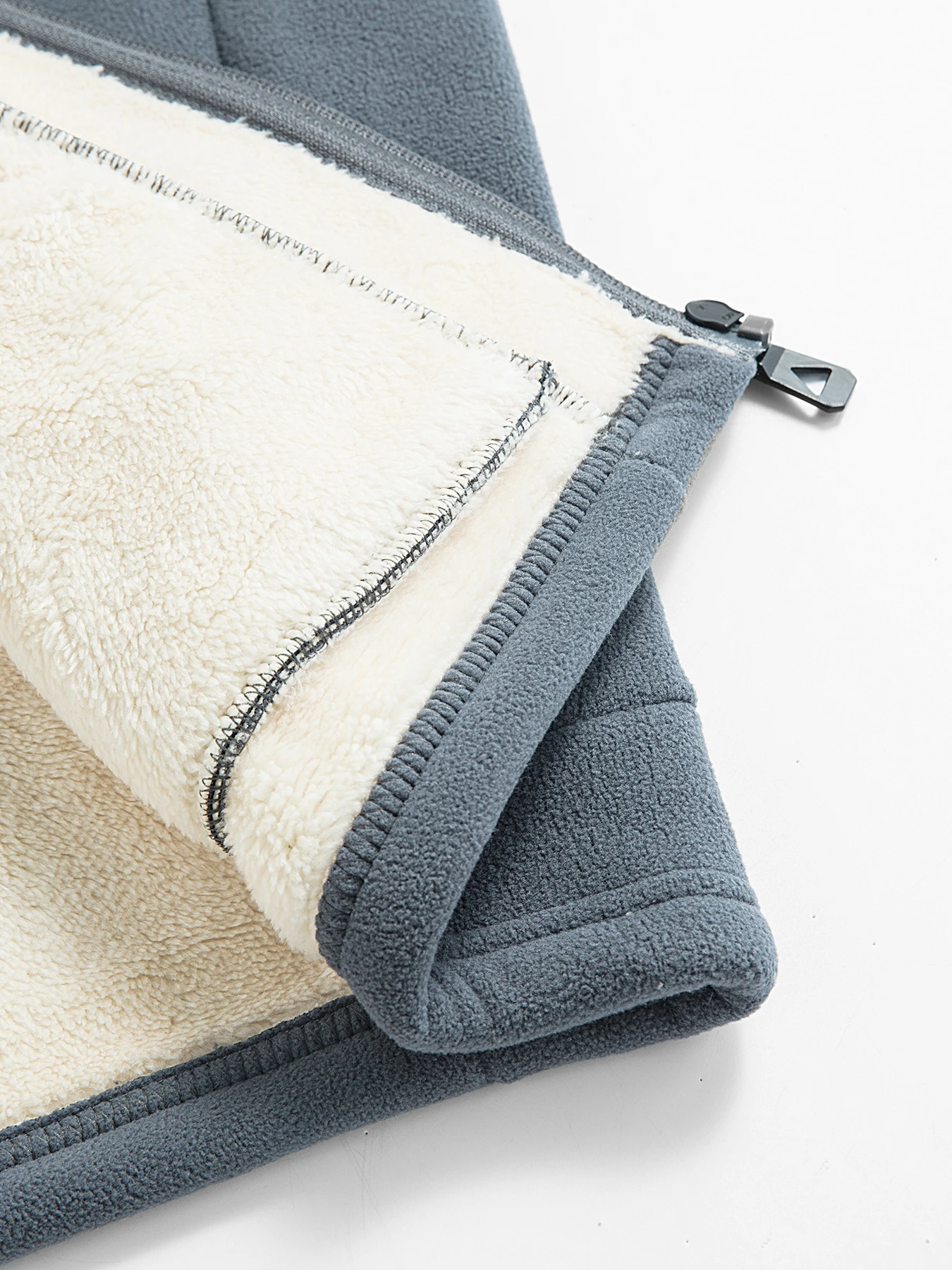 Fleece-Weste für Herren, Herbst-Winter, Lammwollwesten, dick, warm, Übergröße, lässige, mit Fleece gefütterte Weste, Mantel, ärmellose Weste – Detail 5