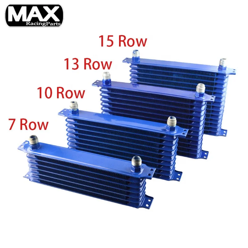 Universal 15 Row Rows AN10 Aluminum Japan Car Racing Engine Transmission Radiator Oil Cooler kit + 7'' Electric Radiator Fan