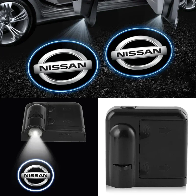 Car Door Welcome Courtesy Shadow Projector Lamp LED HD Logo Light Cars Accessoriest For Nissan X-Trail T32 T31 Qashqai Tiida - view 5
