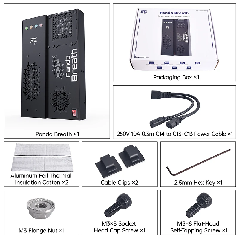 BIQU Panda Breath V1.1.2 Filament Dryer Active Chamber Heating Wireless Control For Bambu Lab P2S, P1S, P1P, X1C,A1 3D Printers image 3