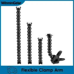 Flex Clamp Arm Mount With Adjustable Gooseneck Flexible Jaws Clip Bracket Holder For GoPro Hero 10 9 8 7 4 Action Camera Support