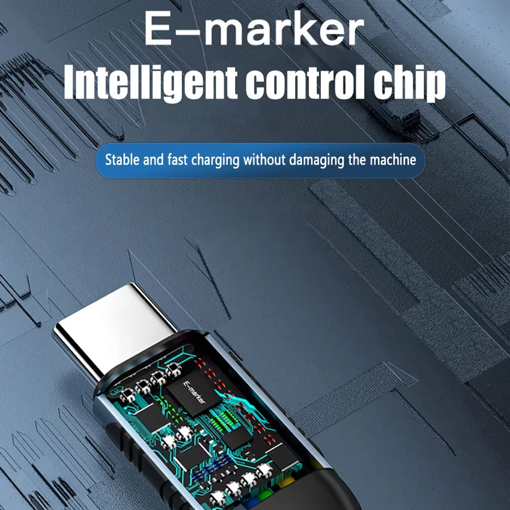 PD240W E-Marker Chip Ultra Fast Charge Cable Type USB C 100W Type C Charger Cable for iPhone 15 16 17 Pro Max Xiaomi MacBook Pro