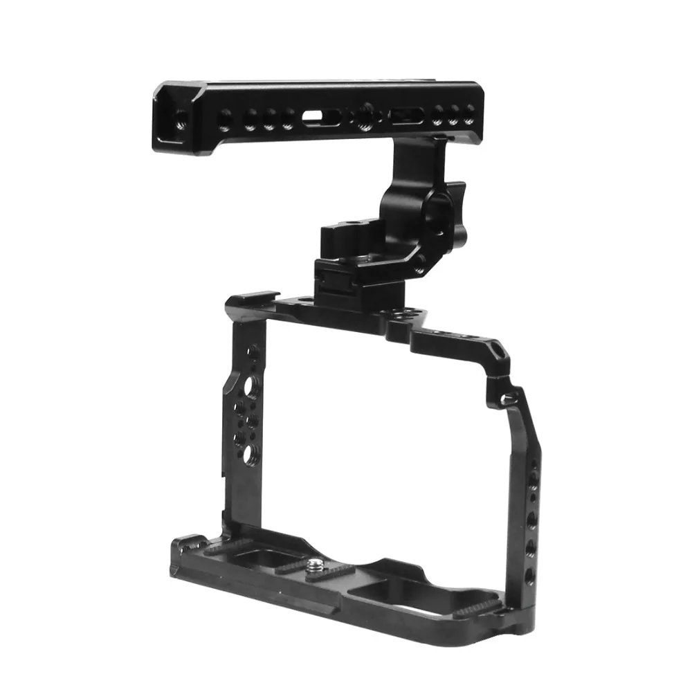 Aluminium SLR Kamera Käfig für Fujifilm X-T3 /XT3/XT2 /X-T2 DSLR Rig Schutzhülle Abdeckung mit Top griff Grip Kalten Schuh Montieren – Detail 17