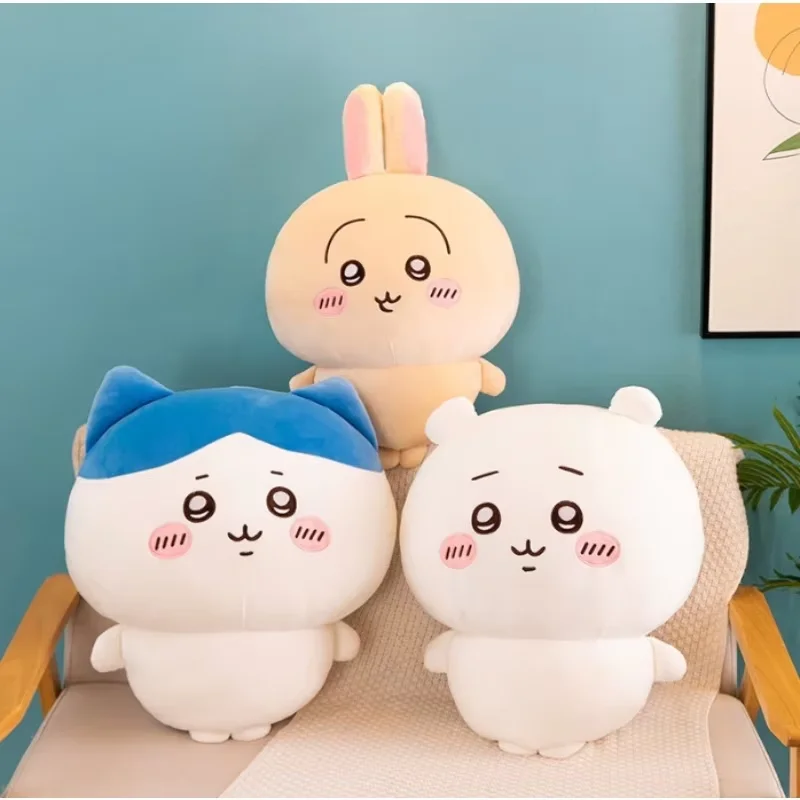 Image of Große 30cm Usachi Chiikawa Puppe, Kawaii Plüschtier, Selbstironischer Bär Hachiware Kissen, Geschenk