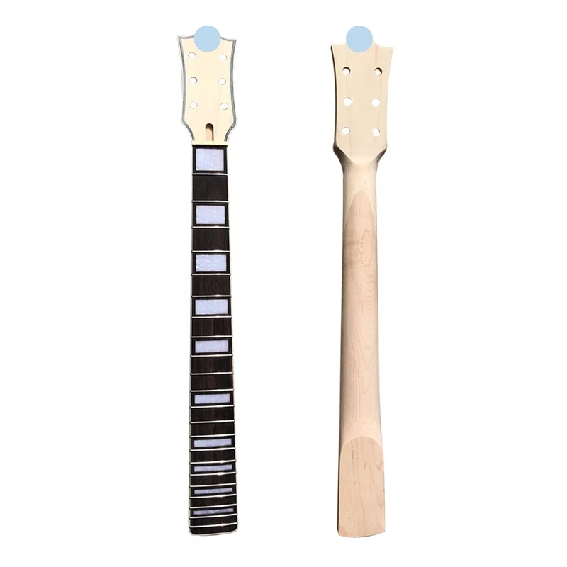 22 Fret Guitar Neck Maple 24.75 Inch Rosewood Fretboard Block Inlay Replacement Bolt on Heel Truss Rod Electric Guitar Parts #US