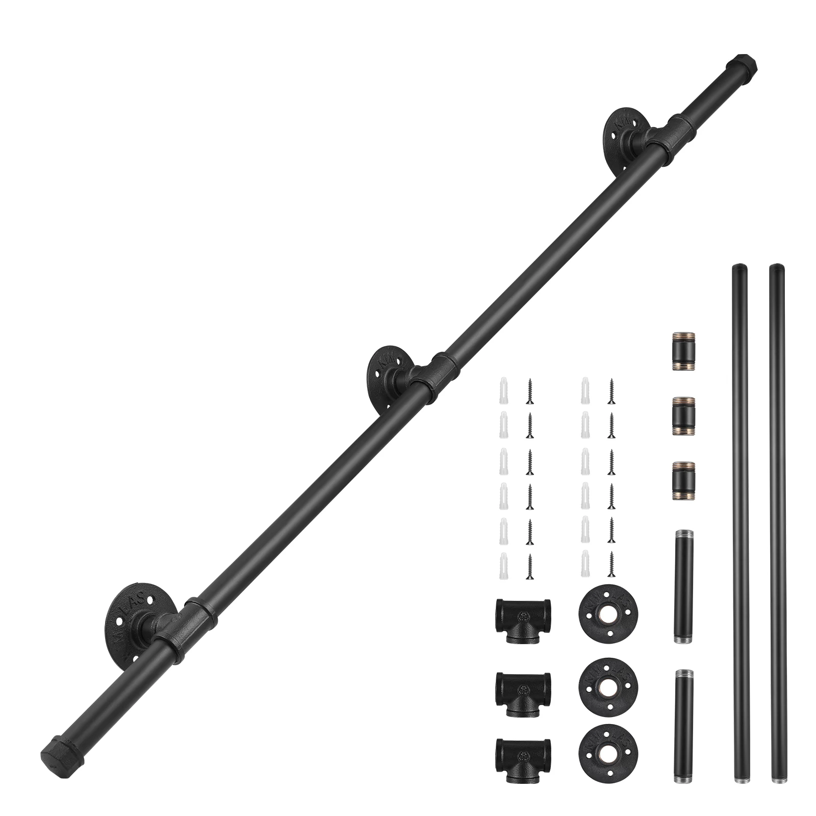 درابزين درج مضاد للانزلاق من الحديد المطاوع ، أنبوب مياه منزلي بسيط ، جدار داخلي مائل ، سلم متحرك لكبار السن ، تجارة #1