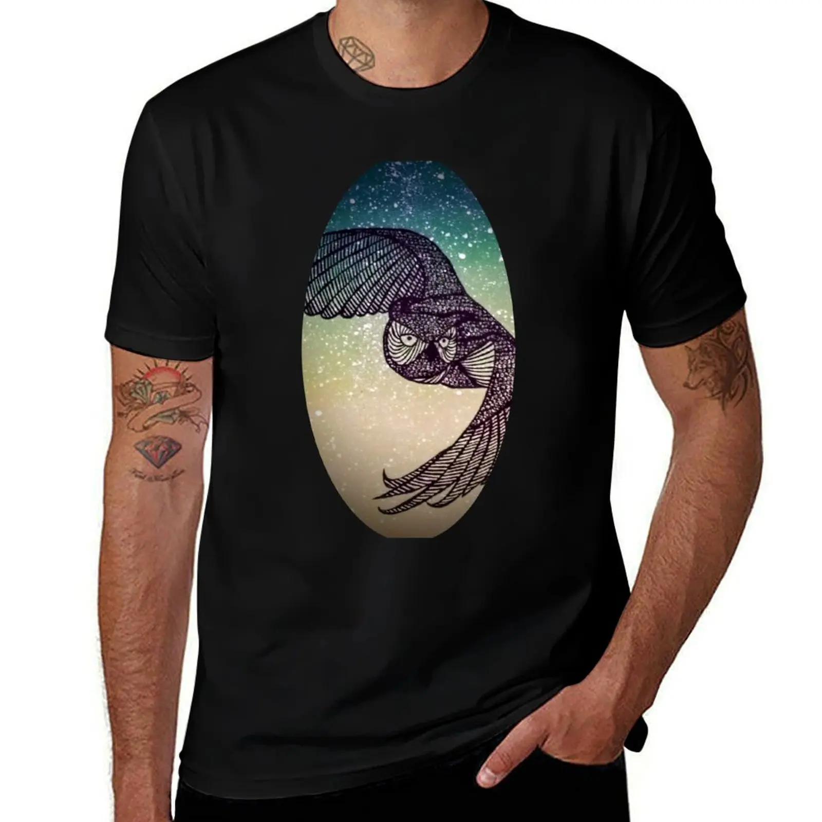 

Abstract Great Horned Owl V5 T-Shirt customizeds funny gifts tops korean fashion big and tall t shirts for men