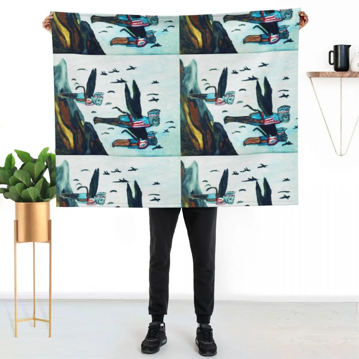 

WIZARD OF OZ FLYING MONKEYS Throw Blanket Multi Purpose Soft Warm Blanket for Home Travel