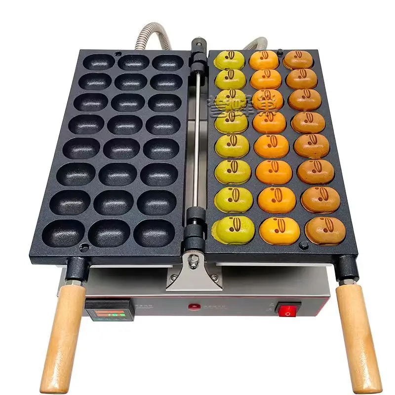 Commercial Electric Non Stick Jujube Bean Small Round Ball Egg Bubble Waffle Cake Machine Skewer Waffle Maker Snack Equipment