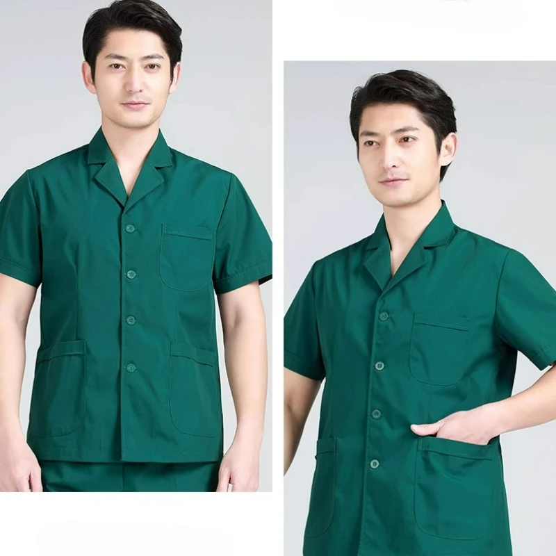 Kurzarm-Peelings-Uniform-Set für Herren, Krankenschwester, medizinischer Apotheker, Zahnarzt, Gesundheitswesen, männliche Krankenpflege, Arbeitskleidung
