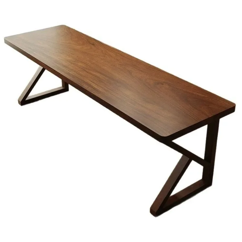 American walnut desk, double long computer, home study, wall writing desk