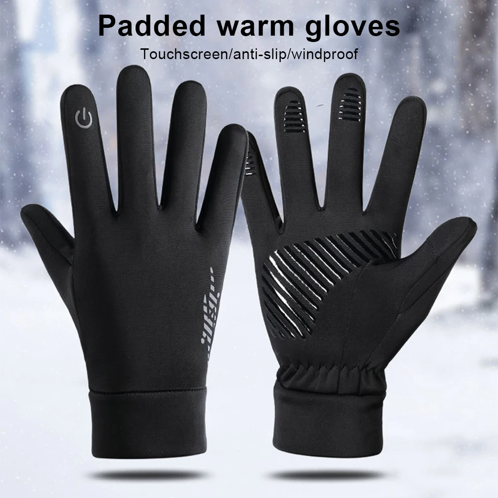 1 Pair Nonslip Glove Breathable Portable Windproof Waterproof Gloves Bicycles Cycling Accessory for Backpacking Hiking