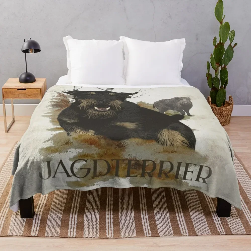 Jagdterrier Apache, hunting boar Throw Blanket Blankets For Sofas Sleeping Bag Blankets