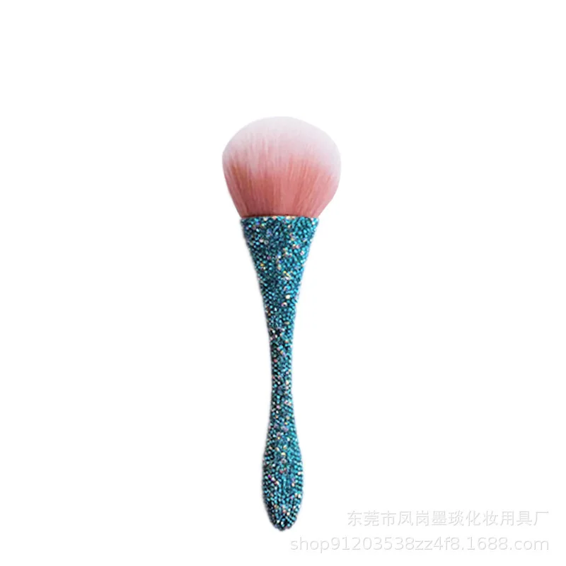 Diamond-Encrusted Small Waist Loose Powder Makeup Brush Extra-Large Single Highball Cup Blush Beauty Tool